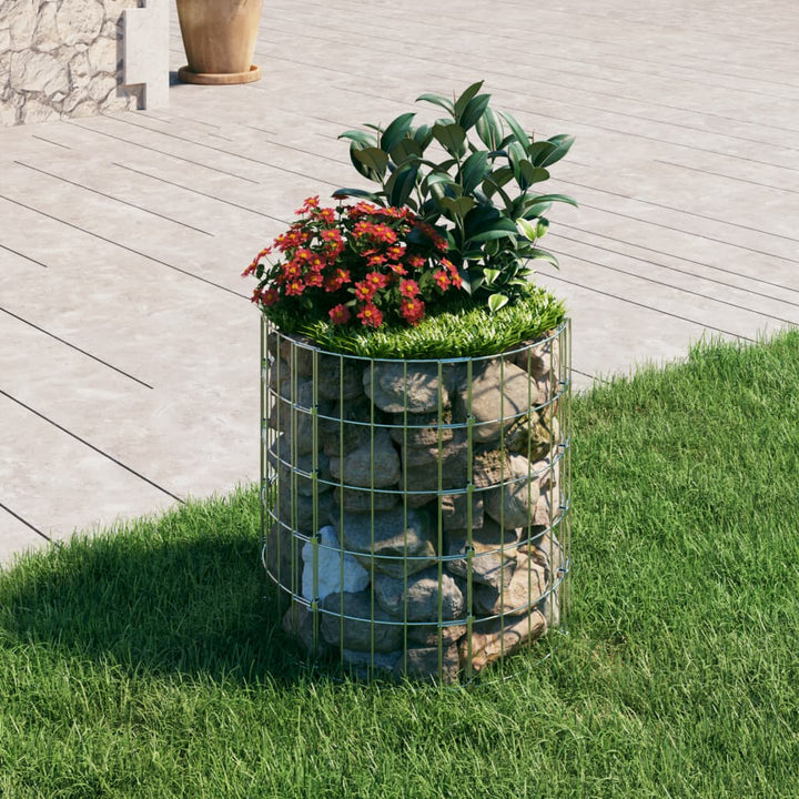 Stâlp De Gabion, Ø30X50 Cm, Oțel Galvanizat, Circular
