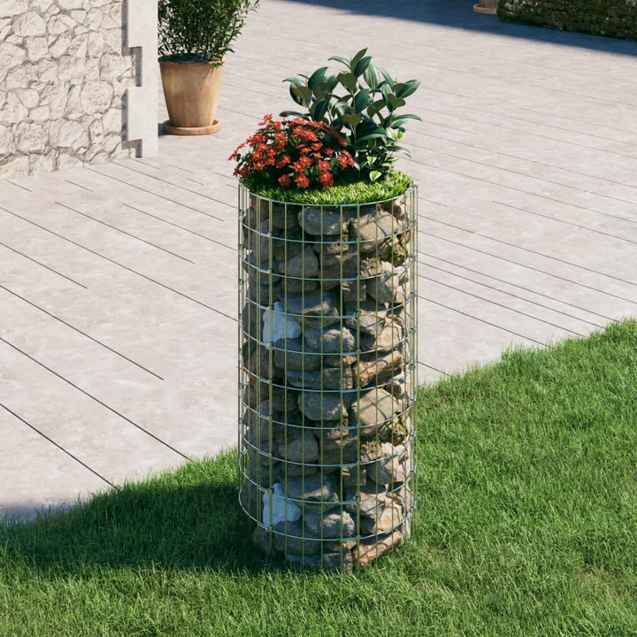 Stâlp De Gabion, Ø30X50 Cm, Oțel Galvanizat, Circular