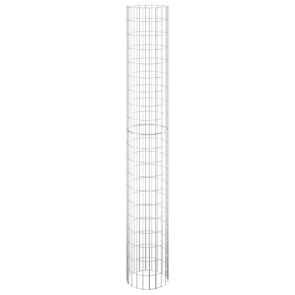 Strat Înălțat Gabion 3 Buc. Ø30X200 Cm Oțel Galvanizat Circular