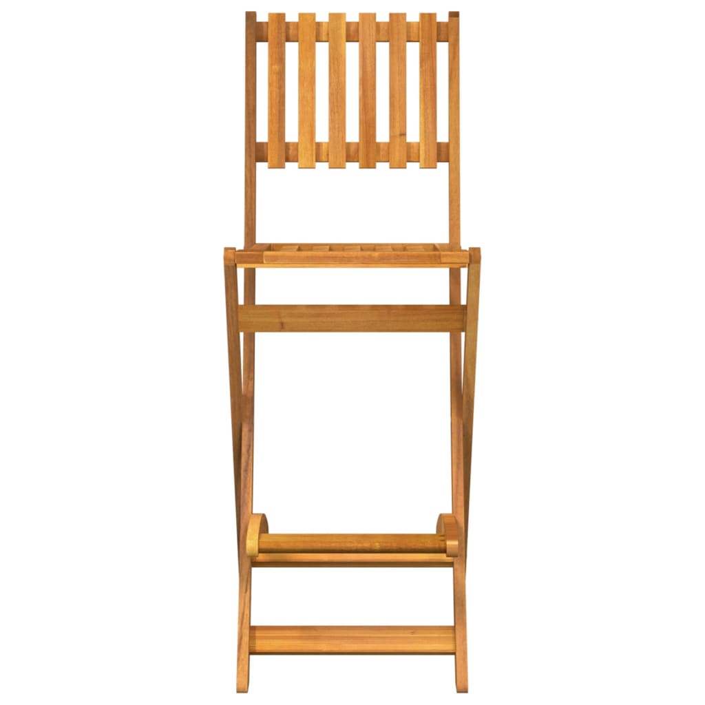 Scaune De Bar Pliabile De Exterior, 2 Buc., Lemn Masiv Acacia