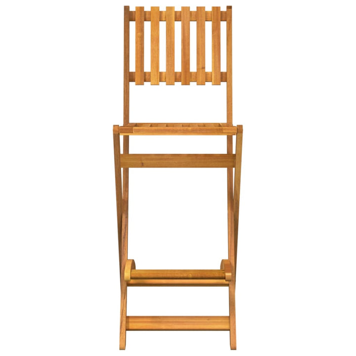 Scaune De Bar Pliabile De Exterior, 2 Buc., Lemn Masiv Acacia