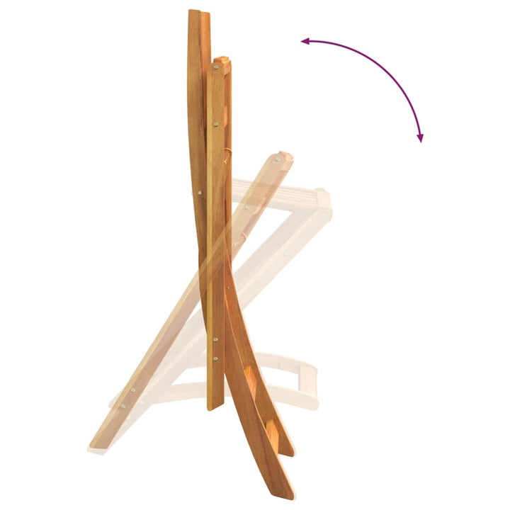 Scaune De Bar Pliabile De Exterior, 2 Buc., Lemn Masiv Acacia