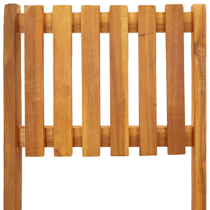 Scaune De Bar Pliabile De Exterior, 2 Buc., Lemn Masiv Acacia