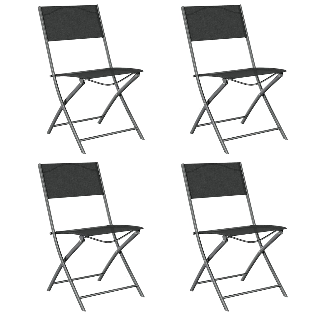 Set De Servit Masa Pentru Grădină, 5 Piese, Gri Și Negru