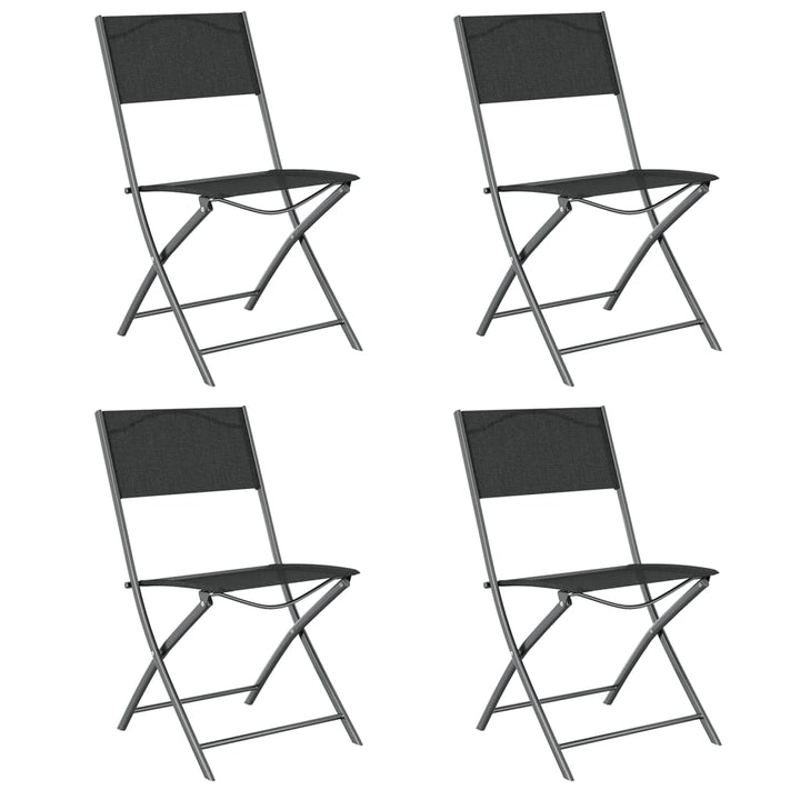 Set De Servit Masa Pentru Grădină, 5 Piese, Gri Și Negru