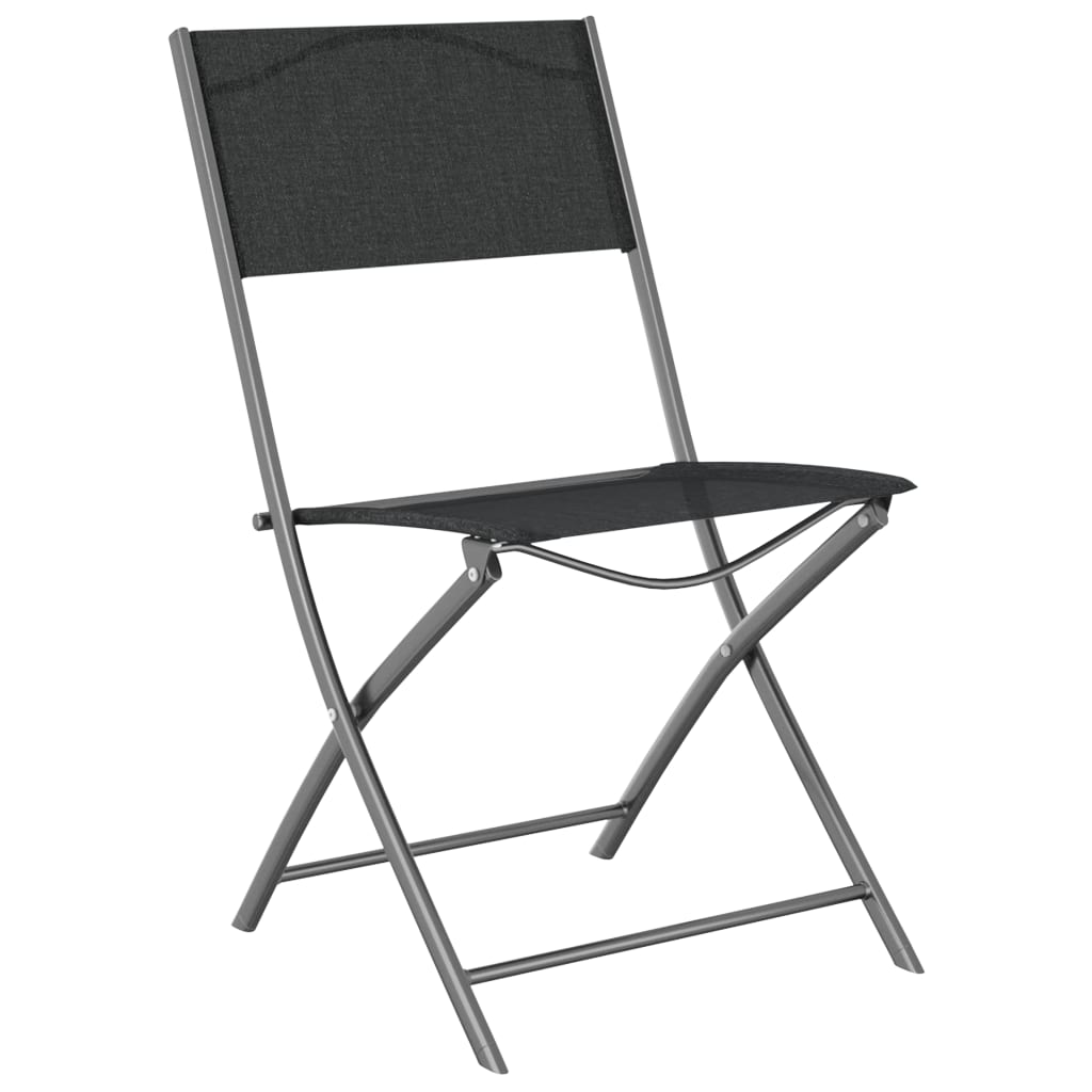 Set De Servit Masa Pentru Grădină, 5 Piese, Gri Și Negru