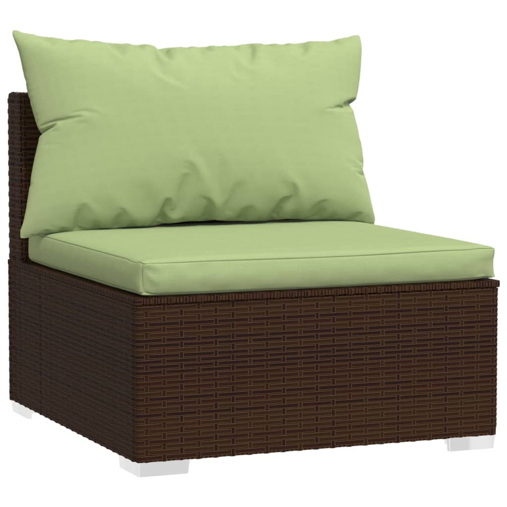 Set Mobilier Relaxare Grădină Cu Perne 2 Piese Maro Poliratan