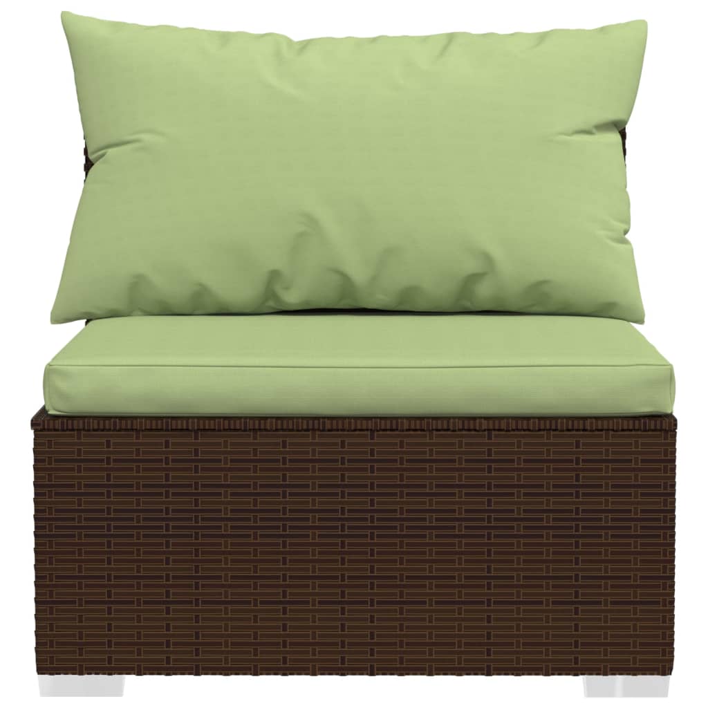 Set Mobilier Relaxare Grădină Cu Perne 2 Piese Maro Poliratan