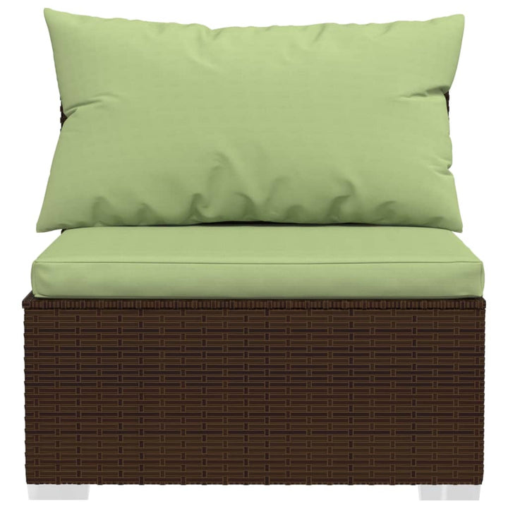 Set Mobilier Relaxare Grădină Cu Perne 2 Piese Maro Poliratan