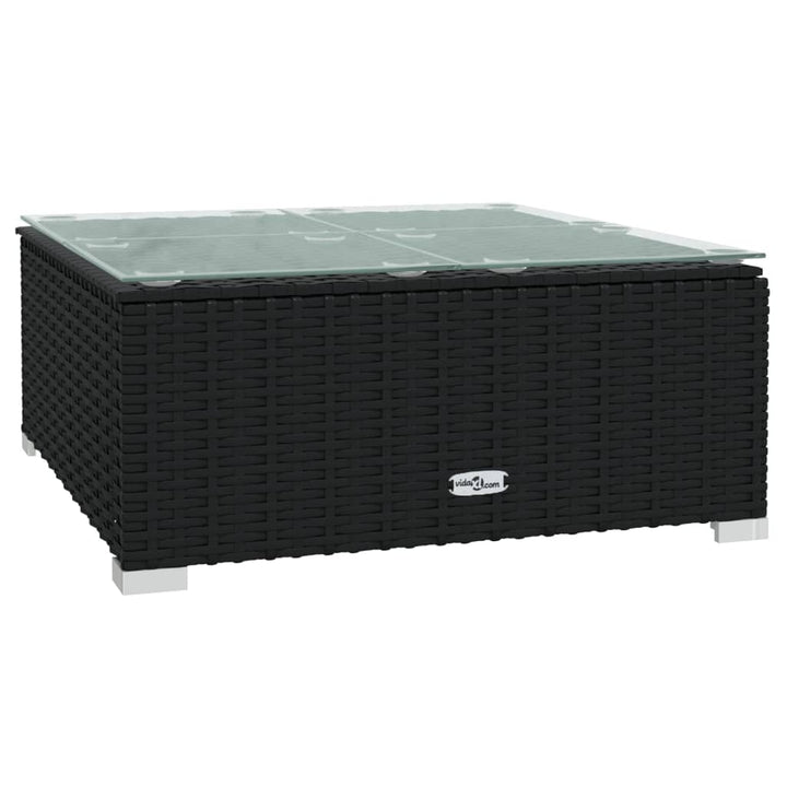 Set Mobilier De Grădină Cu Perne, 5 Piese, Negru, Poliratan