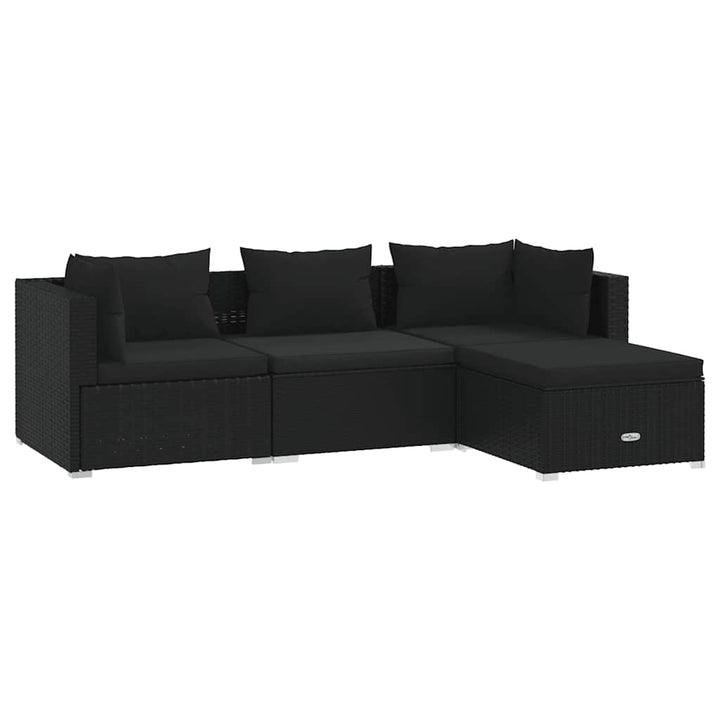Set Mobilier De Grădină Cu Perne, 4 Piese, , Poliratan