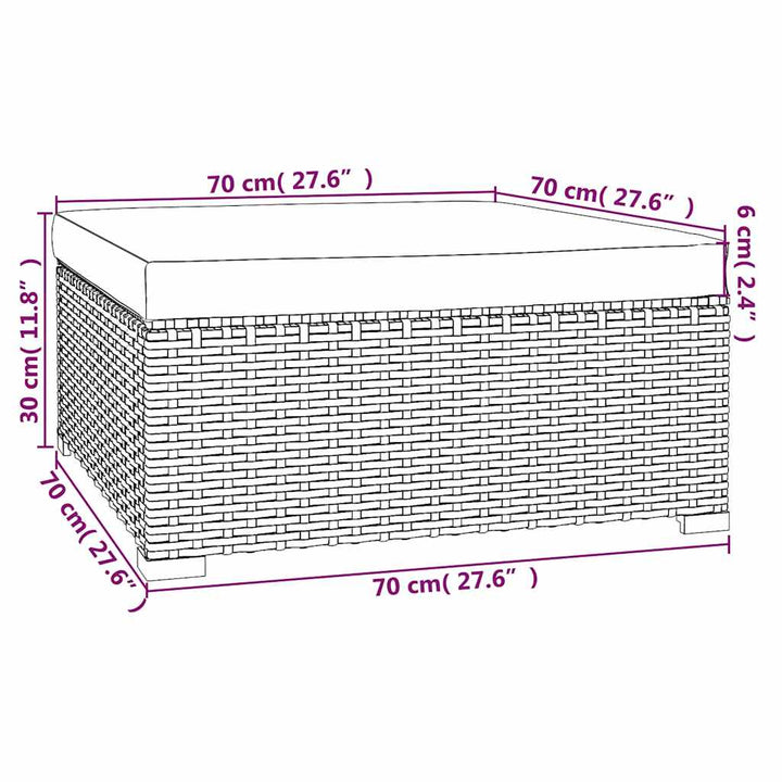 Set Mobilier De Grădină Cu Perne, 4 Piese, , Poliratan