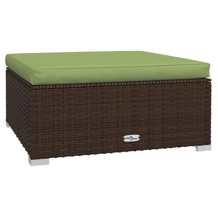 Set Mobilier De Grădină Cu Perne, 4 Piese, Maro, Poliratan