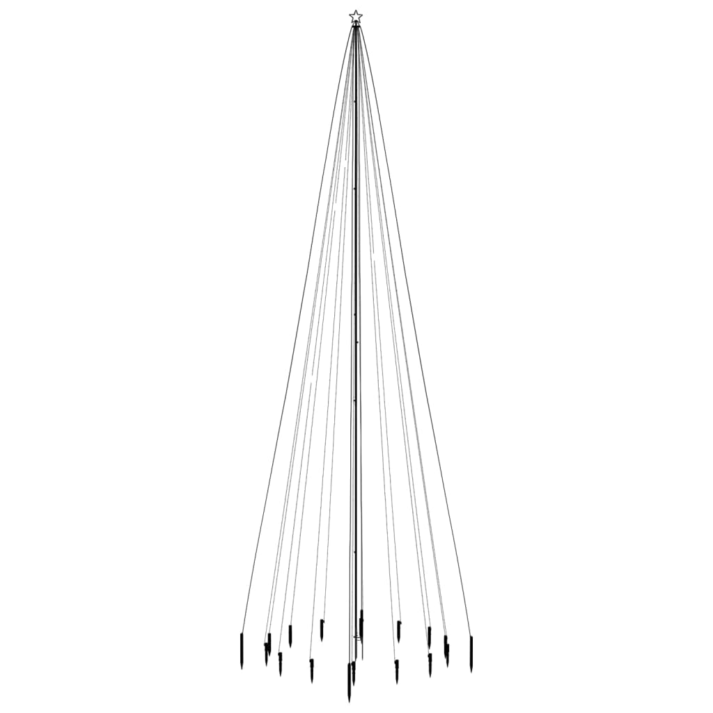 Brad De Crăciun Cu Țăruș, 1134 Led-Uri, , 800 Cm