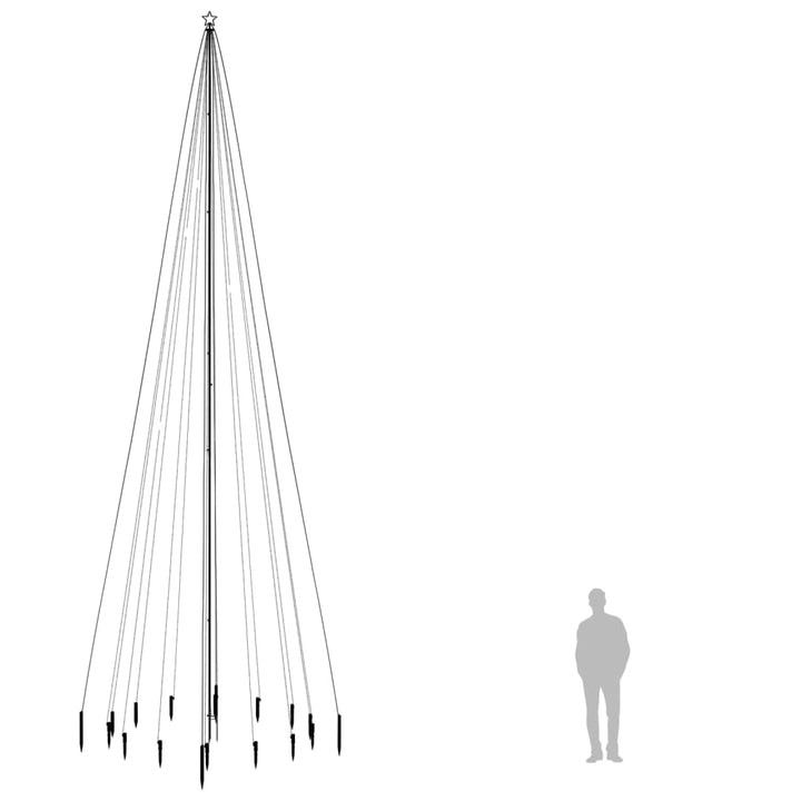 Brad De Crăciun Cu Țăruș, 1134 Led-Uri, , 800 Cm
