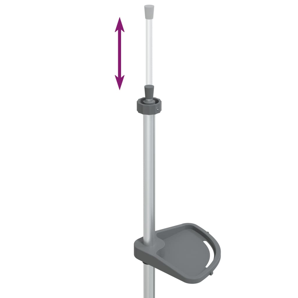 Raft De Colț Pentru Duș Telescopic 4 Niveluri Argintiu Aluminiu