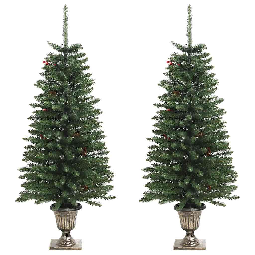 Brazi De Crăciun Artificiali, 2 Buc., Coroană, Ghirlandă Și Led