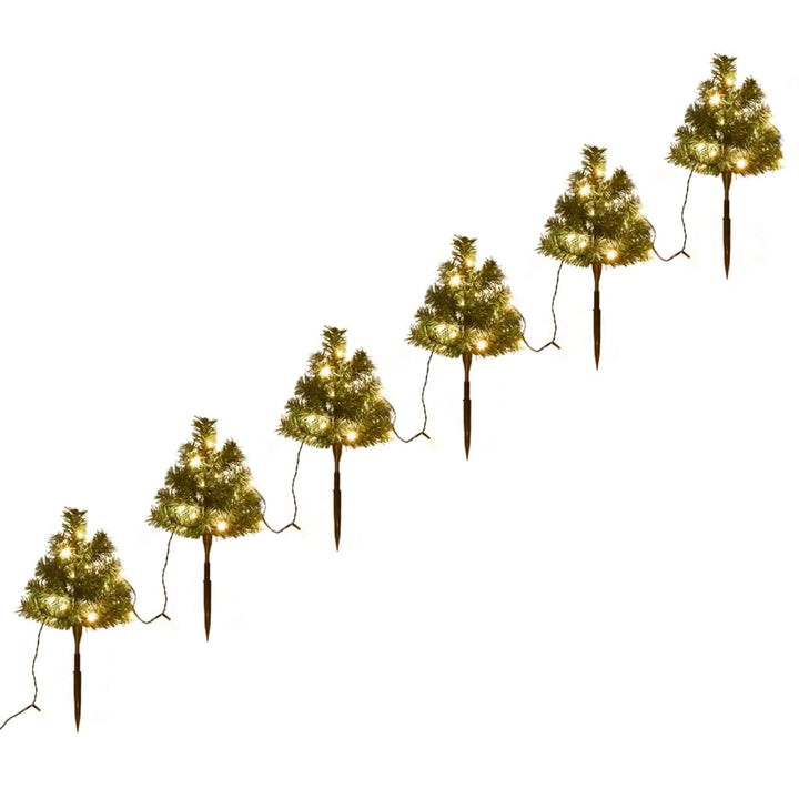 Brazi De Crăciun De Alee, 6 Buc., Led-Uri Multicolore 45 Cm Pvc