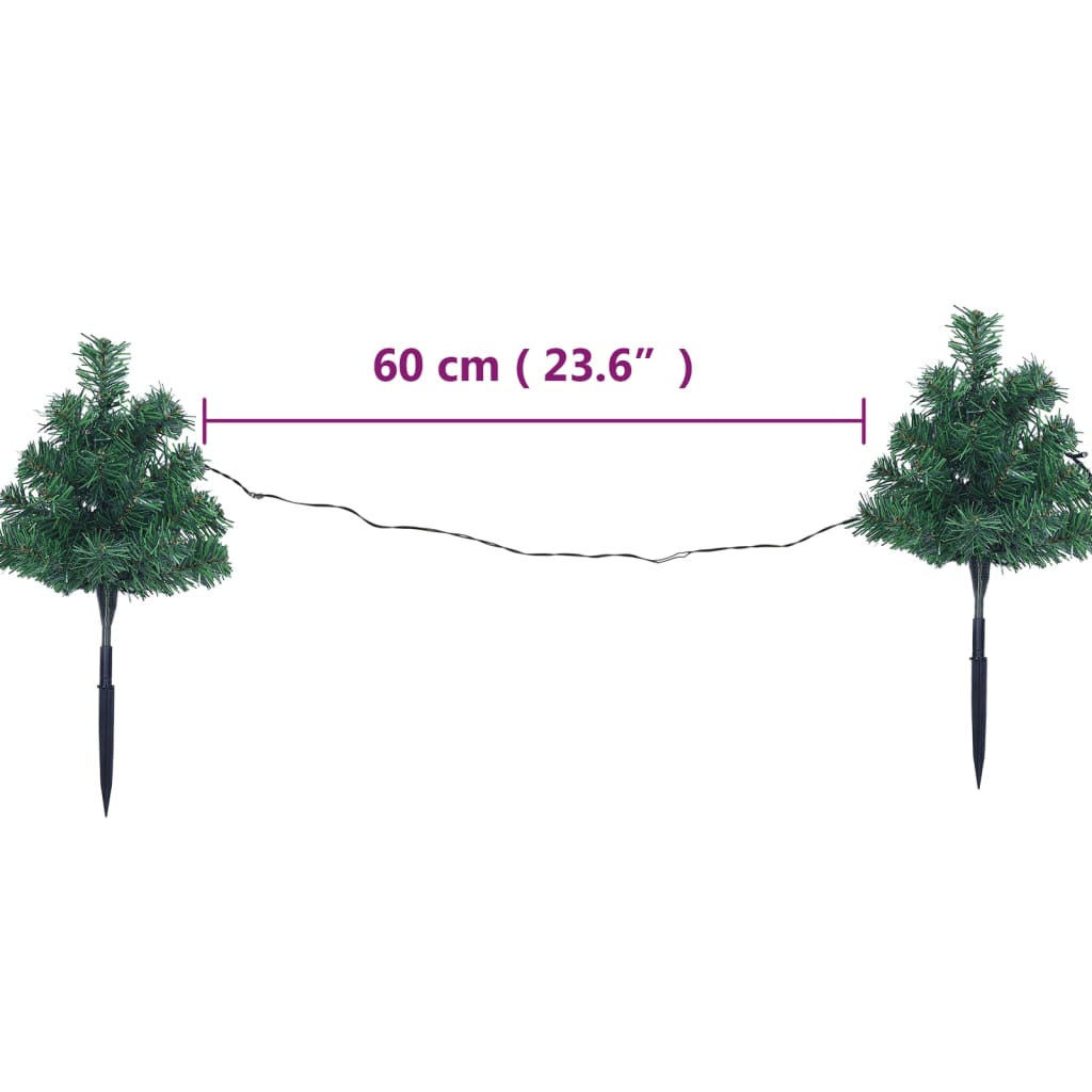 Brazi De Crăciun De Alee, 6 Buc., Led-Uri Multicolore 45 Cm Pvc