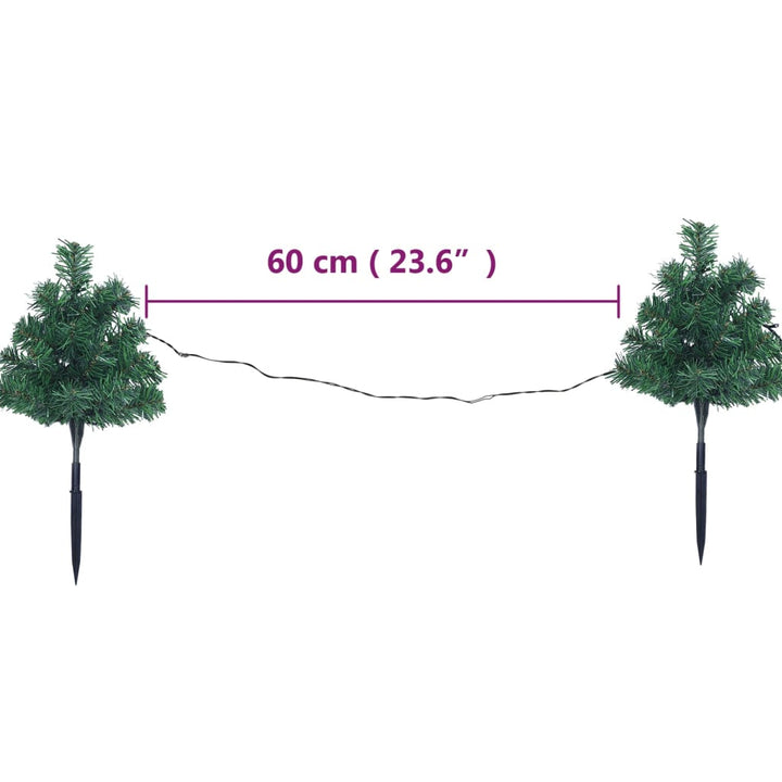Brazi De Crăciun De Alee, 6 Buc., Led-Uri Multicolore 45 Cm Pvc