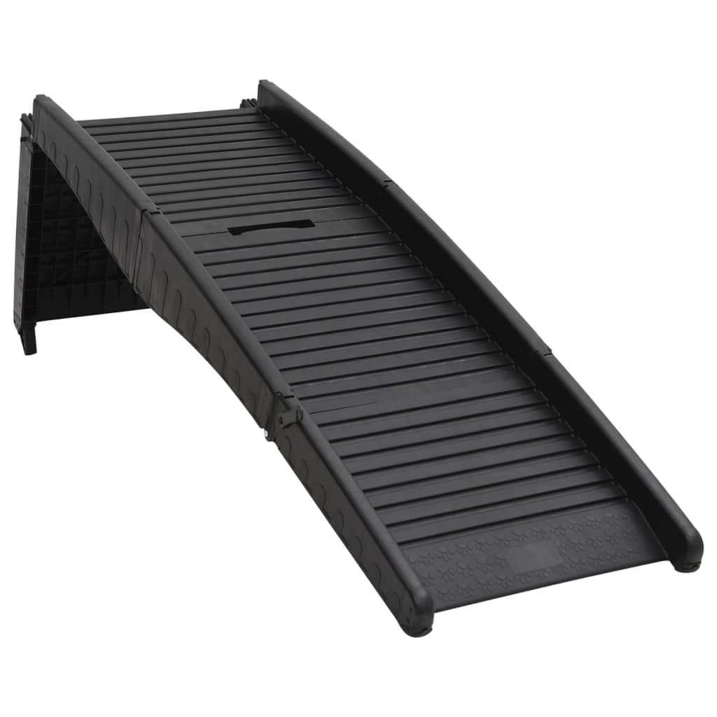 Rampă Pliabilă Pentru Câini, Negru, 153X40X12,5 Cm, Plastic