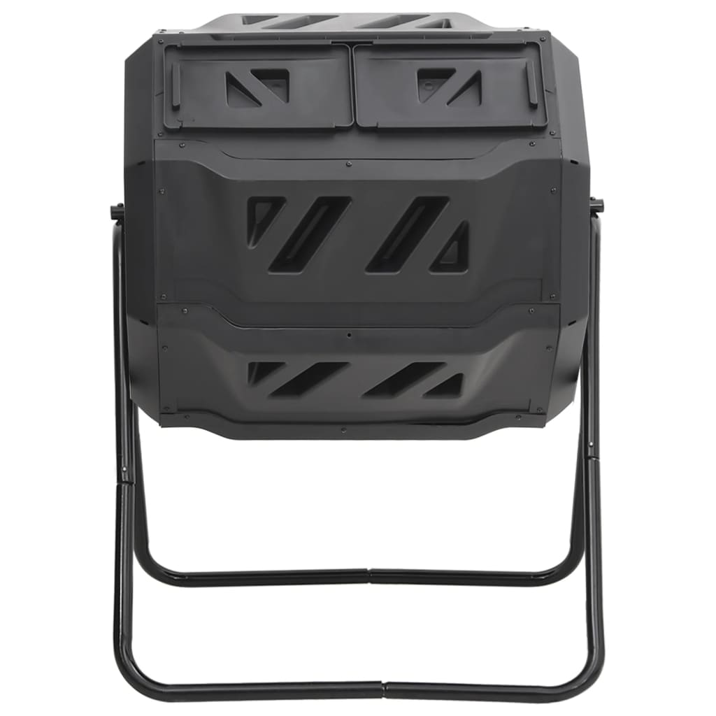 Recipient De Compost De Grădină, Negru, 73X64X95 Cm, 160 L
