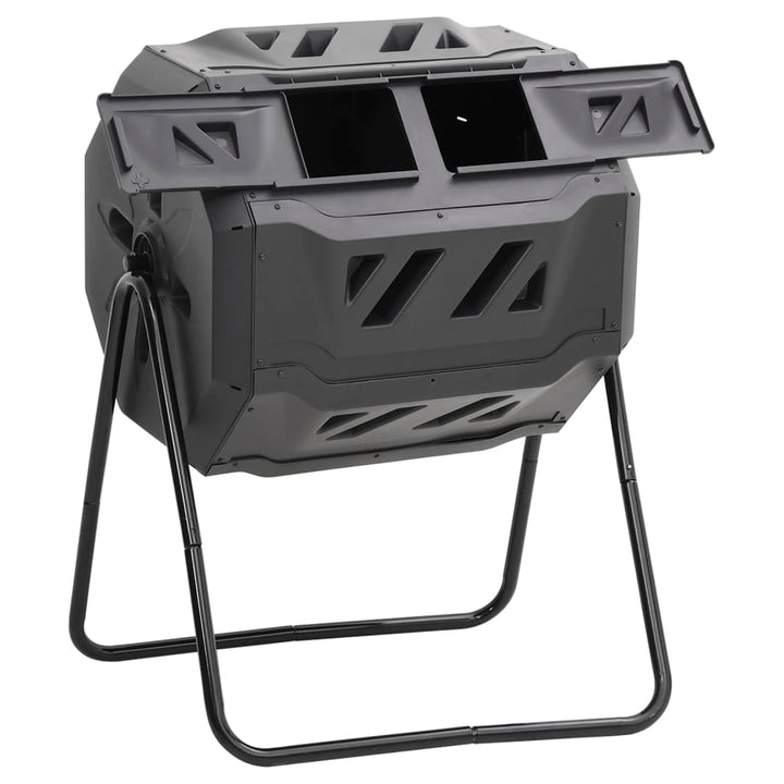 Recipient De Compost De Grădină, Negru, 73X64X95 Cm, 160 L