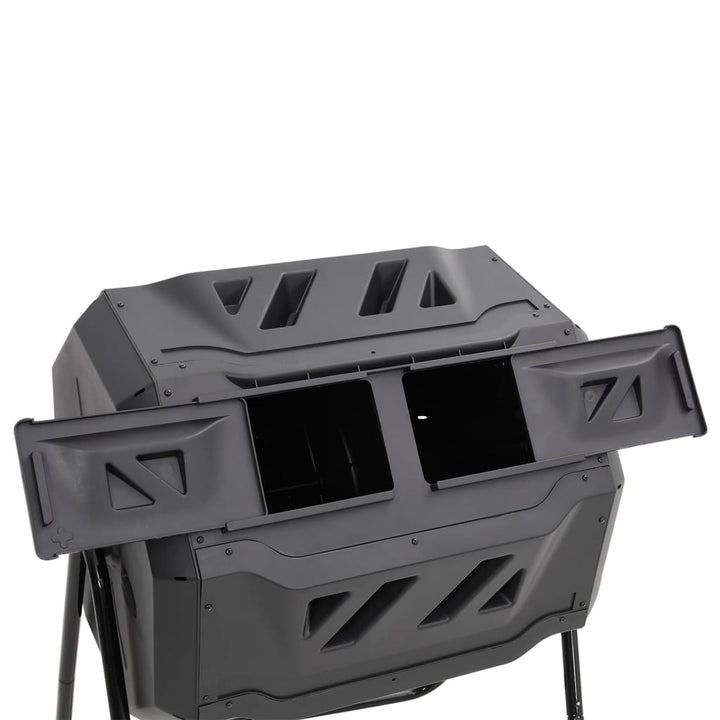 Recipient De Compost De Grădină, Negru, 73X64X95 Cm, 160 L