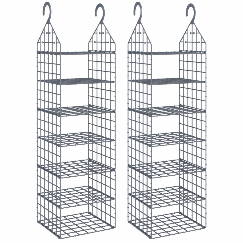 Organizator Pentru Dulap Suspendat, Cu 7 Rafturi, 2 Buc.