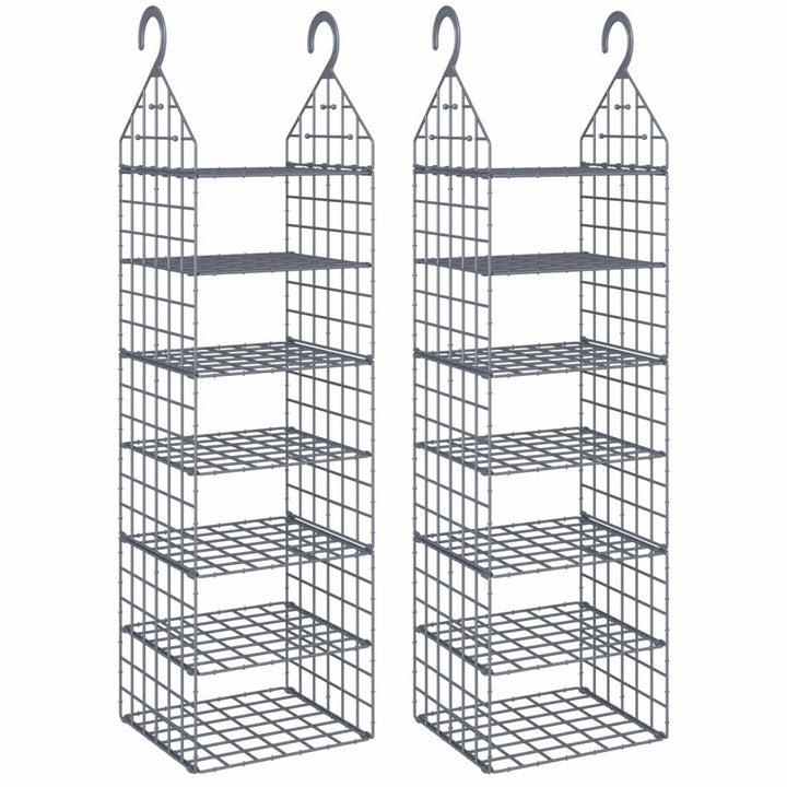 Organizator Pentru Dulap Suspendat, Cu 7 Rafturi, 2 Buc.