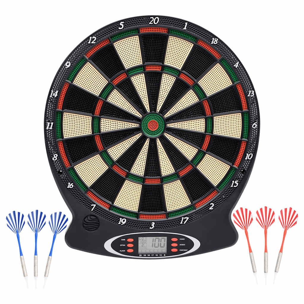 Placă Electrică De Darts Cu Săgeți Din Polipropilenă Neagră