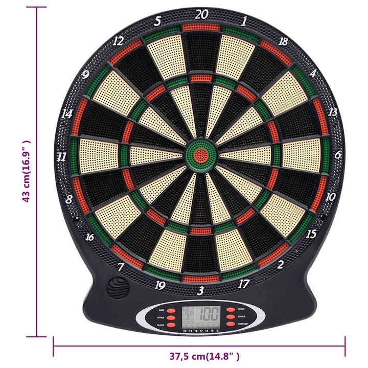 Placă Electrică De Darts Cu Săgeți Din Polipropilenă Neagră