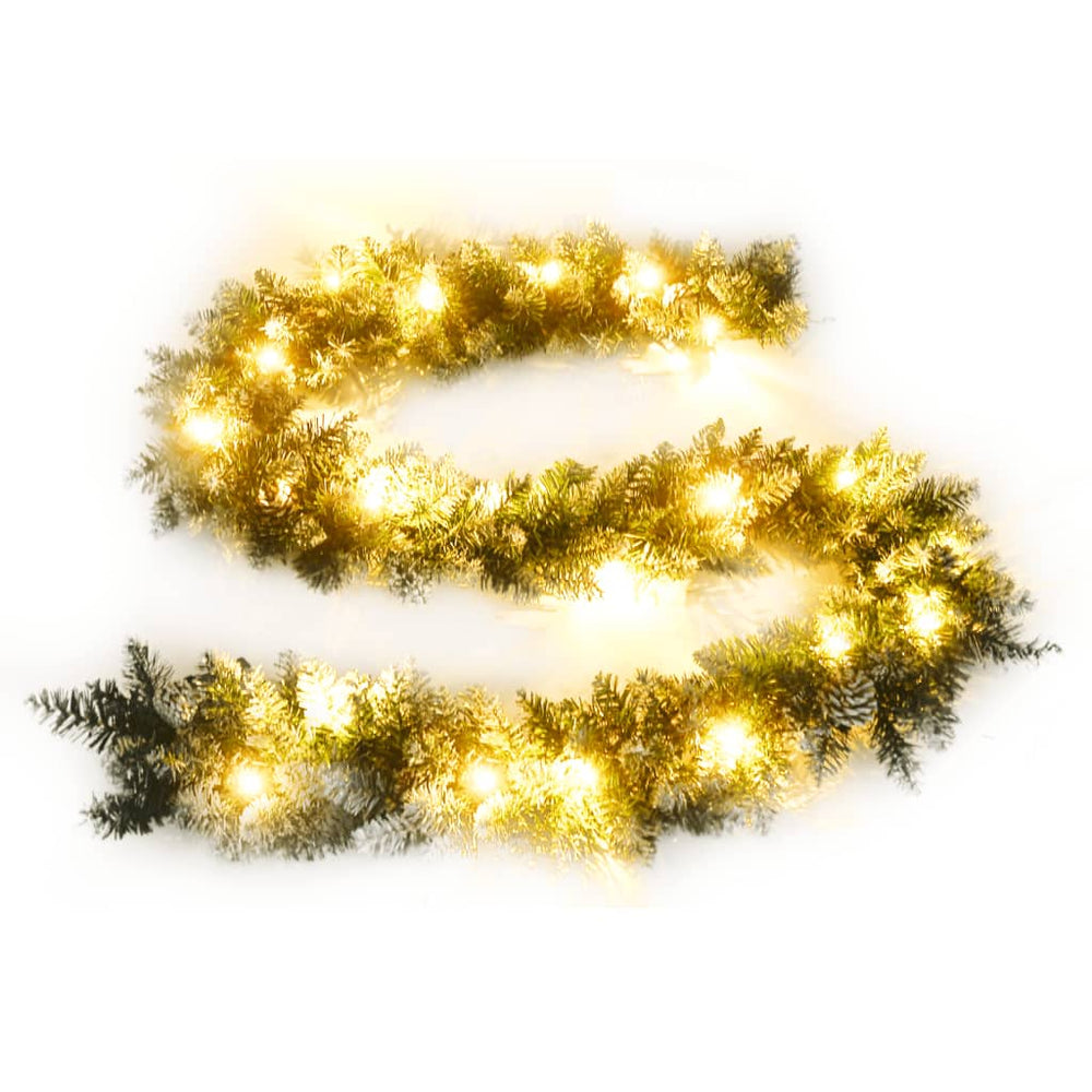 Ghirlandă De Crăciun Cu Lumini Led, Verde, 2,7 M, Pvc