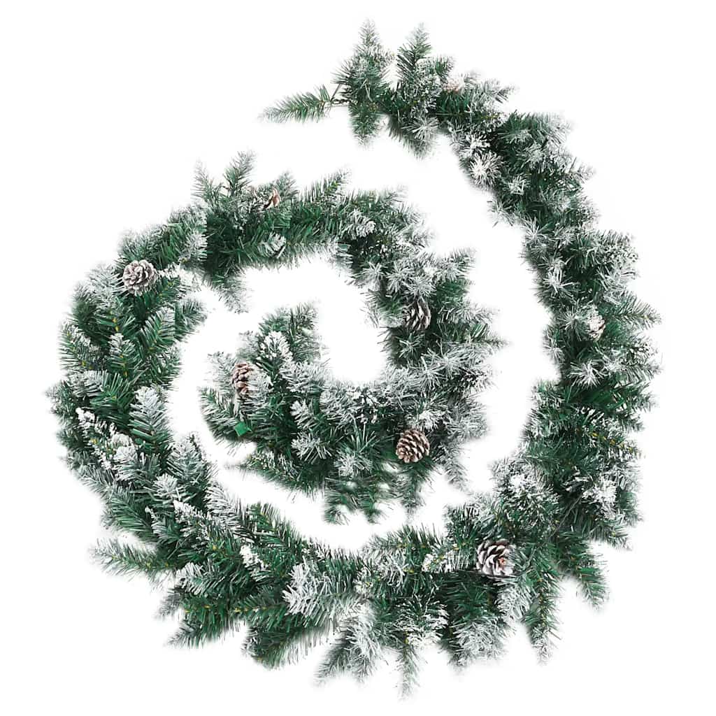 Ghirlandă De Crăciun Cu Lumini Led, Verde, 2,7 M, Pvc