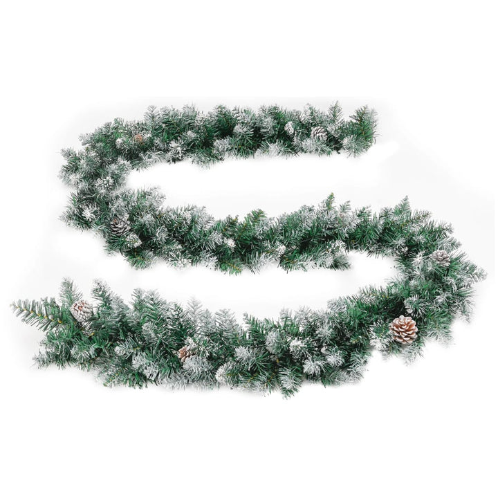 Ghirlandă De Crăciun Cu Lumini Led, Verde, 2,7 M, Pvc