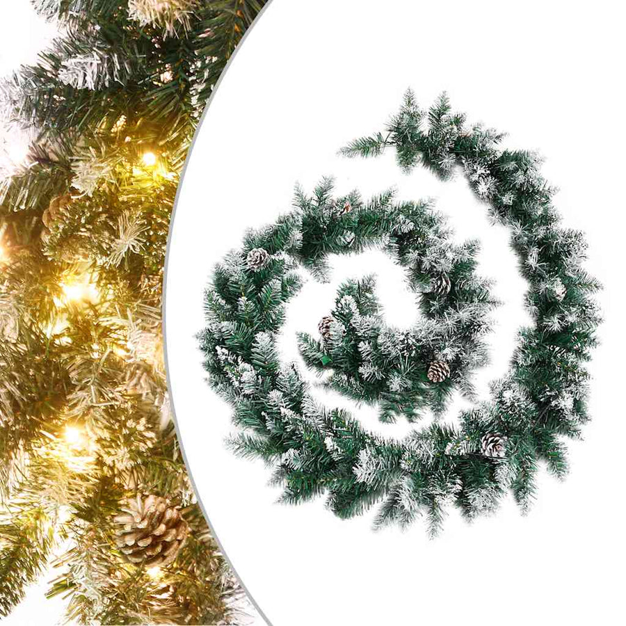 Ghirlandă De Crăciun Cu Lumini Led, Verde, 2,7 M, Pvc