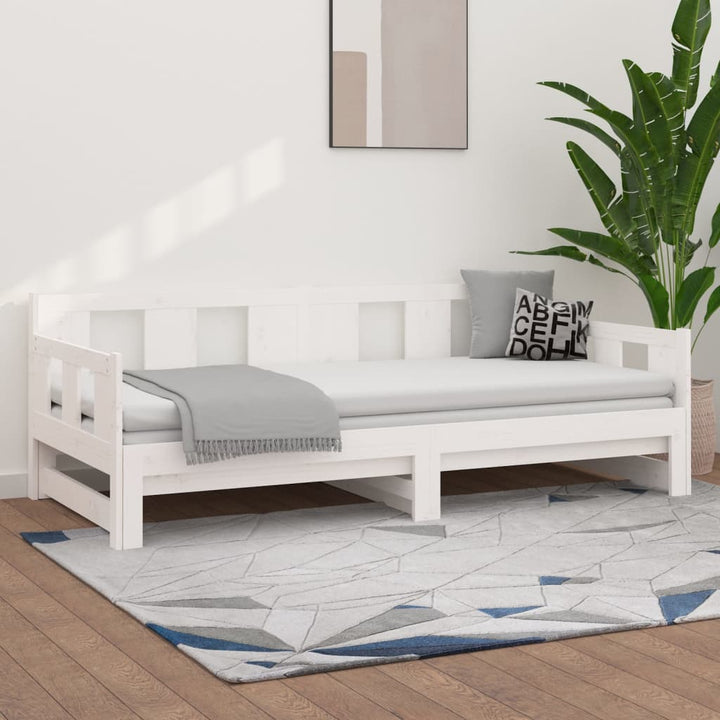 Pat Extensibil De Zi, 2X(90X200) Cm, Lemn Masiv De Pin