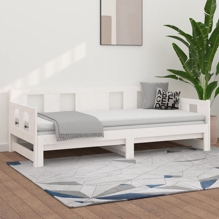 Pat Extensibil De Zi, 2X(90X200) Cm, Lemn Masiv De Pin