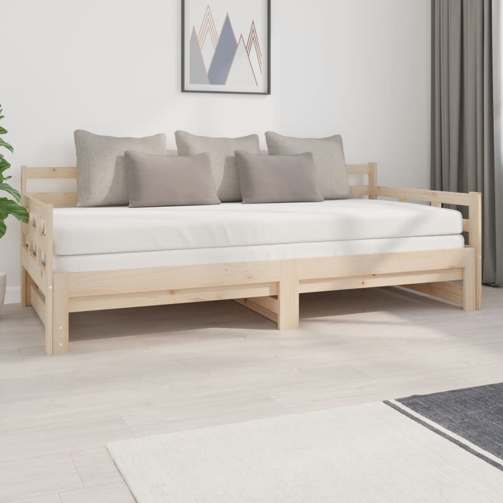 Pat De Zi Extensibil, , 2X(90X190) Cm, Lemn Masiv De Pin