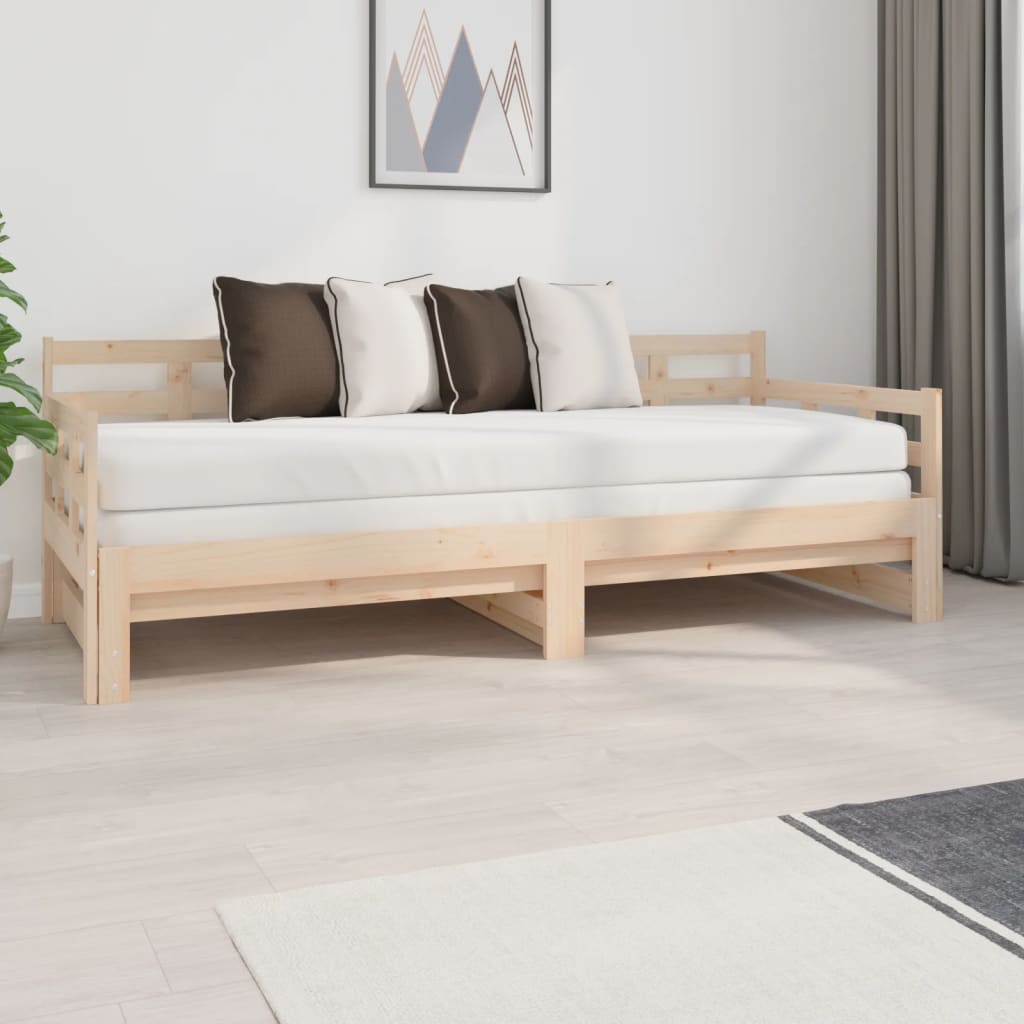 Pat De Zi Extensibil, , 2X(90X190) Cm, Lemn Masiv De Pin