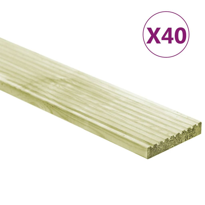 Plăci De Pardoseală 24 Buc. 3,48 M² 1 M, Lemn Masiv Pin Tratat