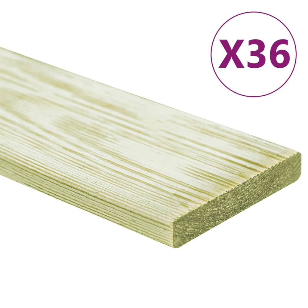 Plăci De Pardoseală 48 Buc. 5,76 M² 1 M, Lemn Masiv Pin Tratat