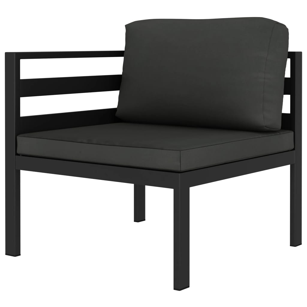 Set Mobilier De Grădină Cu Perne, 5 Piese, Antracit, Aluminiu