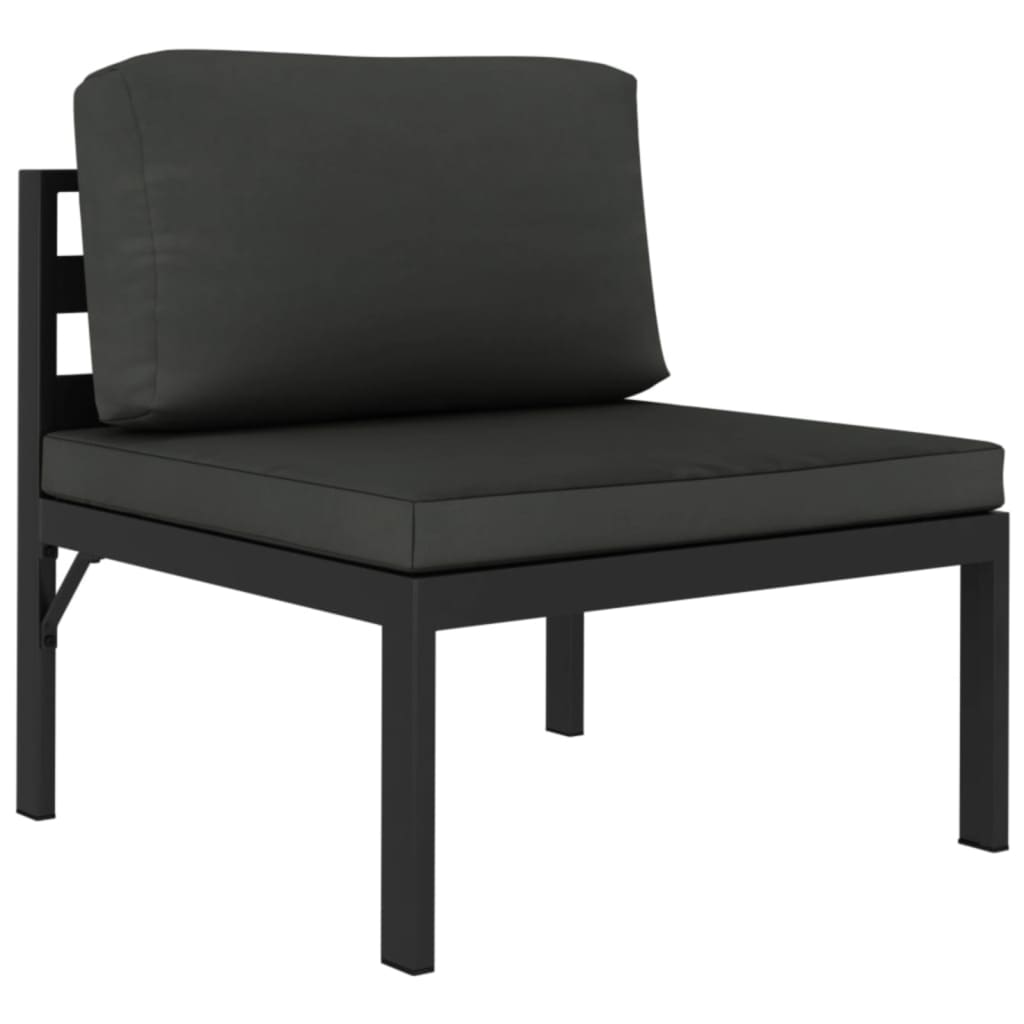 Set Mobilier De Grădină Cu Perne, 7 Piese, Antracit, Aluminiu