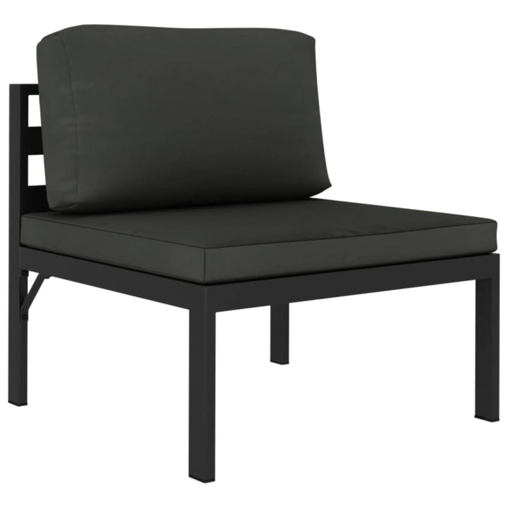 Set Mobilier De Grădină Cu Perne, 7 Piese, Antracit, Aluminiu