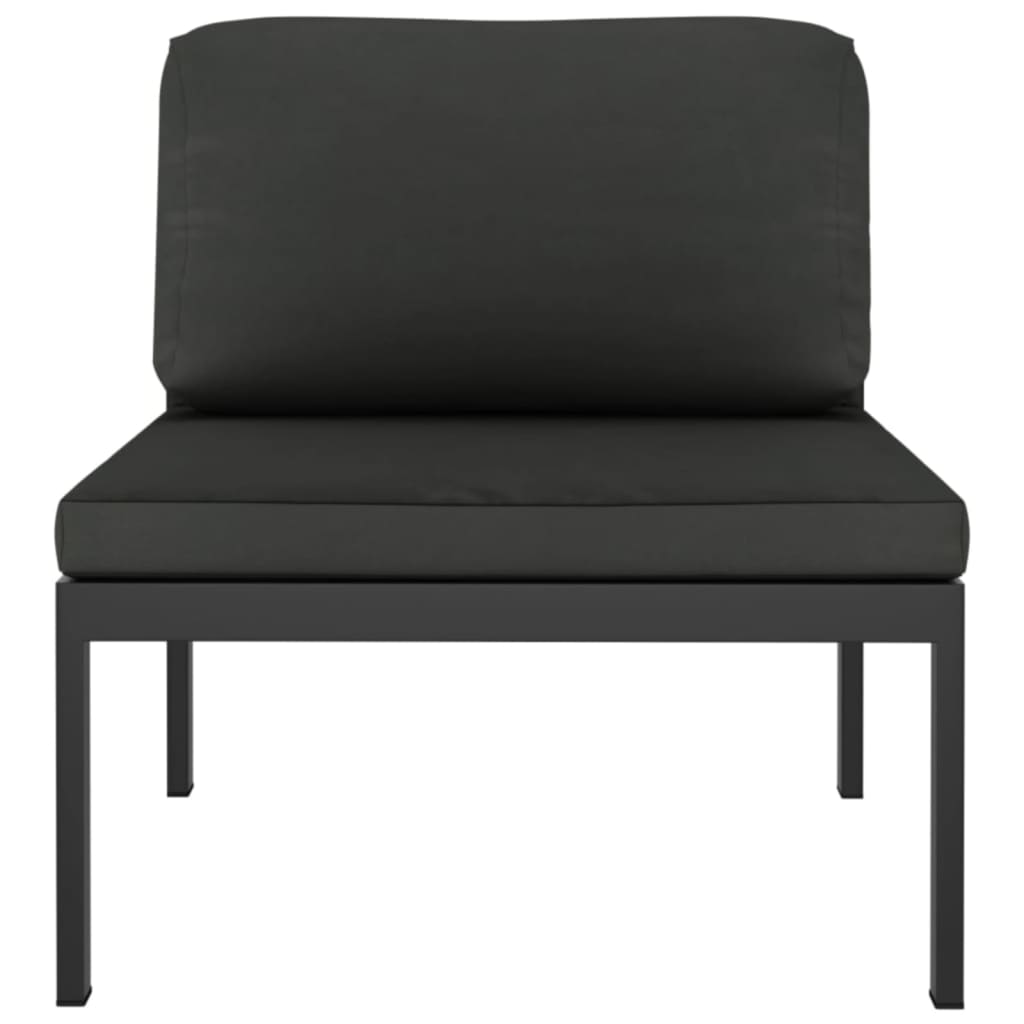 Set Mobilier De Grădină Cu Perne, 7 Piese, Antracit, Aluminiu
