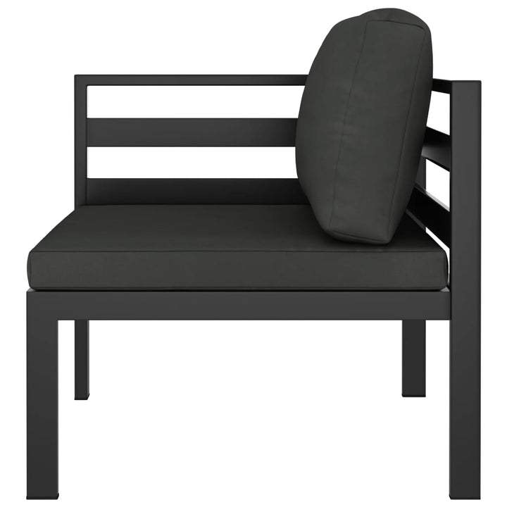 Set Mobilier De Grădină Cu Perne, 9 Piese, Antracit, Aluminiu