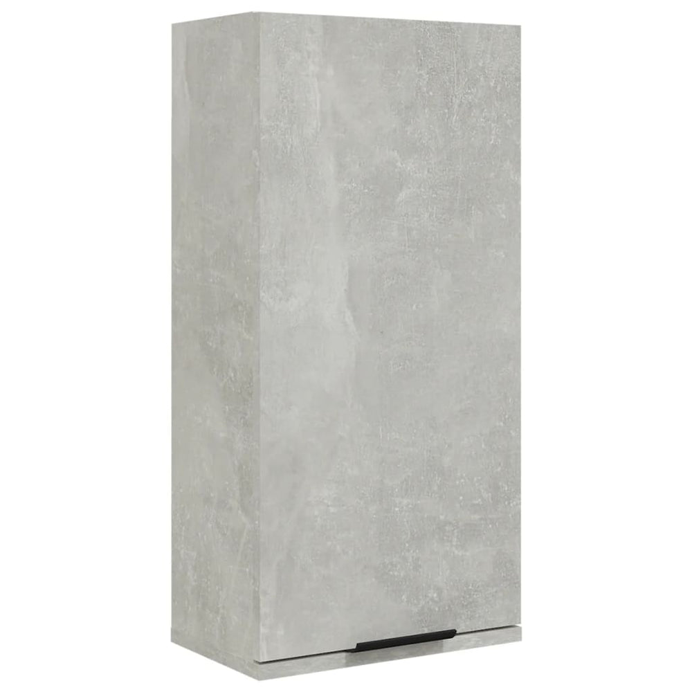 Dulap De Baie Montat Pe Perete, Gri Beton, 32X20X67 Cm