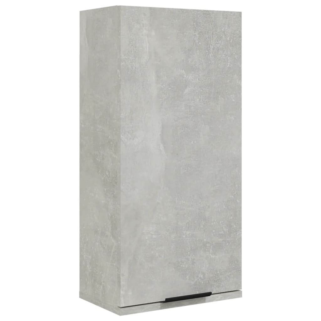Dulap De Baie Montat Pe Perete, Gri Beton, 32X20X67 Cm