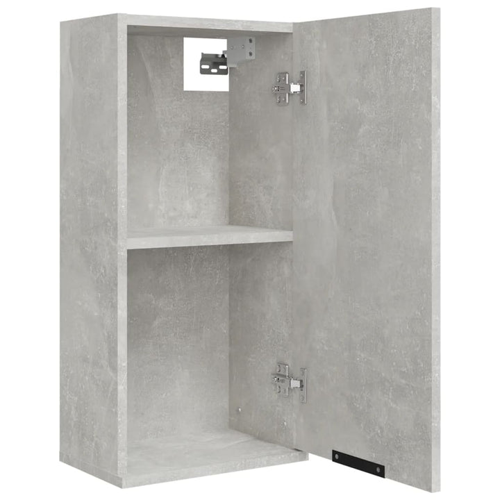 Dulap De Baie Montat Pe Perete, Gri Beton, 32X20X67 Cm
